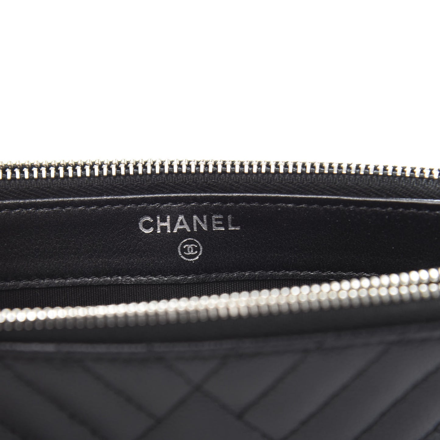 Caviar Quilted Diamond Small CC Duo Clutch With Chain Black