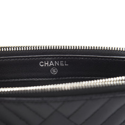 Chanel Caviar Quilted Diamond Small CC Duo Clutch With Chain Black 6 of 12