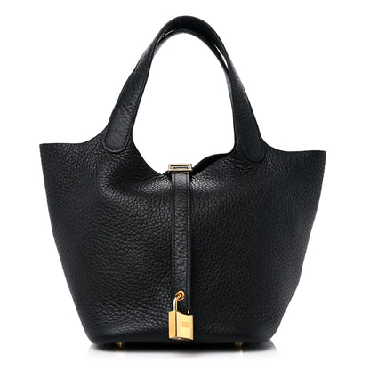 Hermes Taurillon Clemence Picotin Lock 18 PM Black 1 of 11
