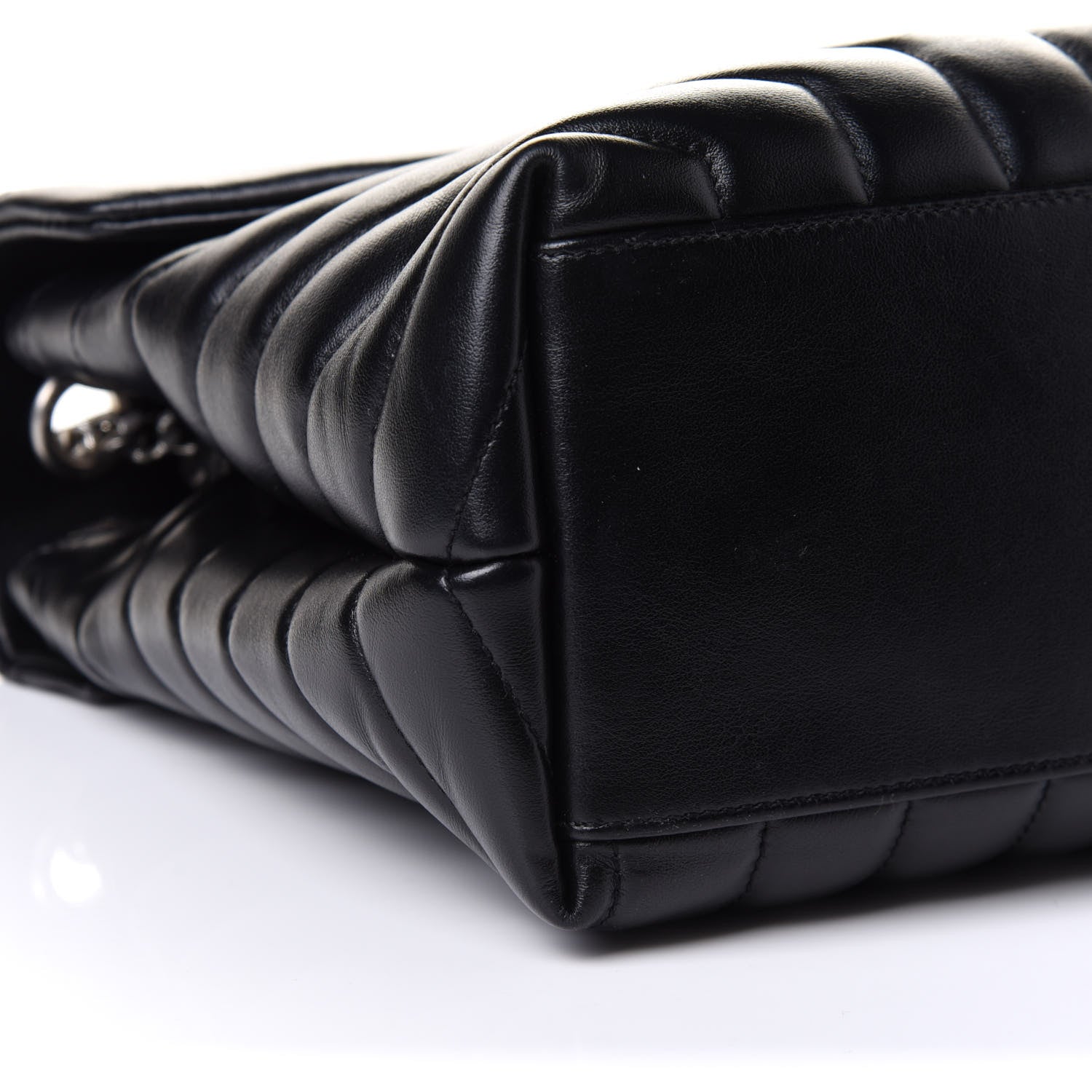 Saint Laurent Calfskin Y Quilted Monogram Medium Loulou Chain Satchel Black 8 of 9