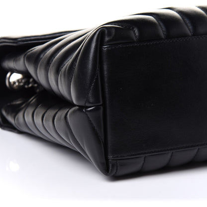 Saint Laurent Calfskin Y Quilted Monogram Medium Loulou Chain Satchel Black 8 of 9