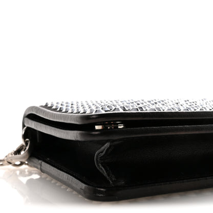 Prada Satin Crystal Metal Triangle Logo Mini Crossbody Bag Cristal 8 of 9
