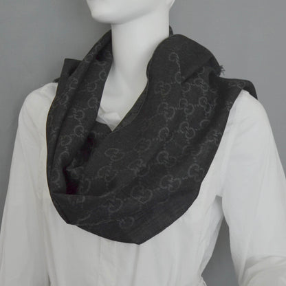 Gucci Wool Silk Monogram Scarf 3 of 6