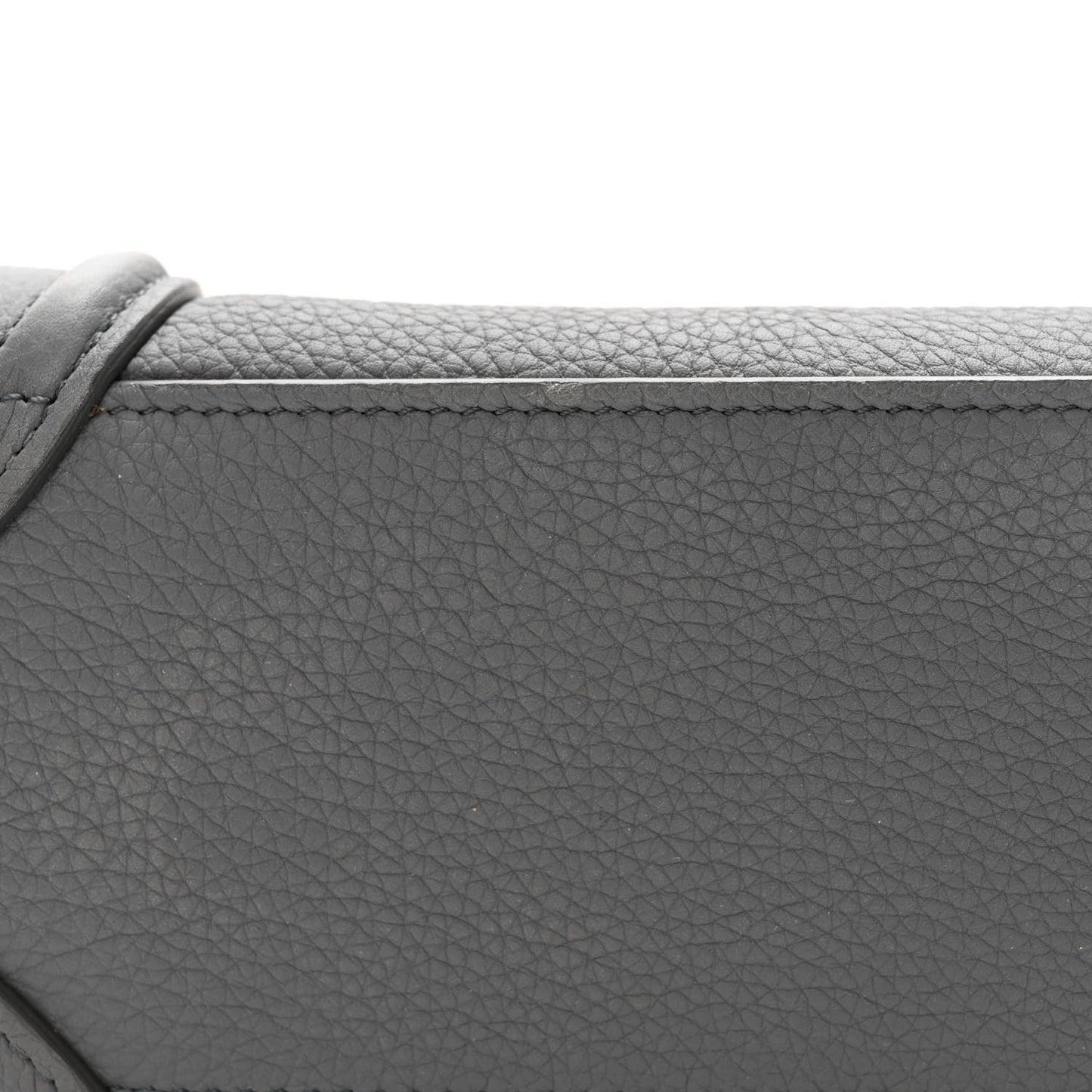 Drummed Calfskin Nano Luggage Kohl