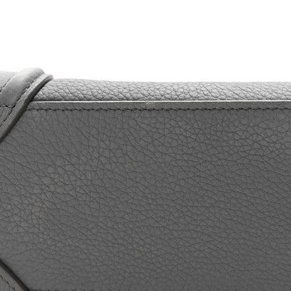 Celine Drummed Calfskin Nano Luggage Kohl 13 of 13