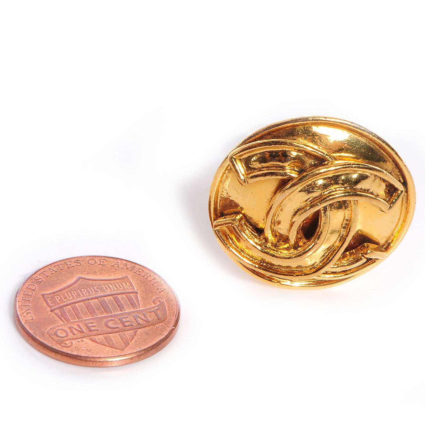CC Clip On Earrings Gold