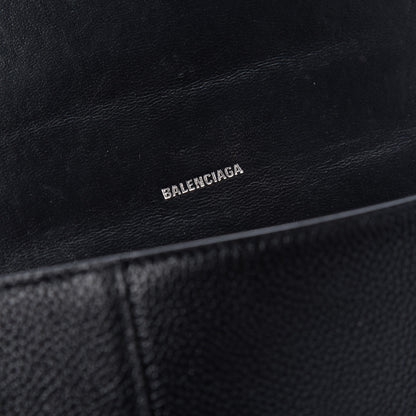 Balenciaga Grained Calfskin Hourglass Top Handle Crossbody Phone Holder Black 8 of 9