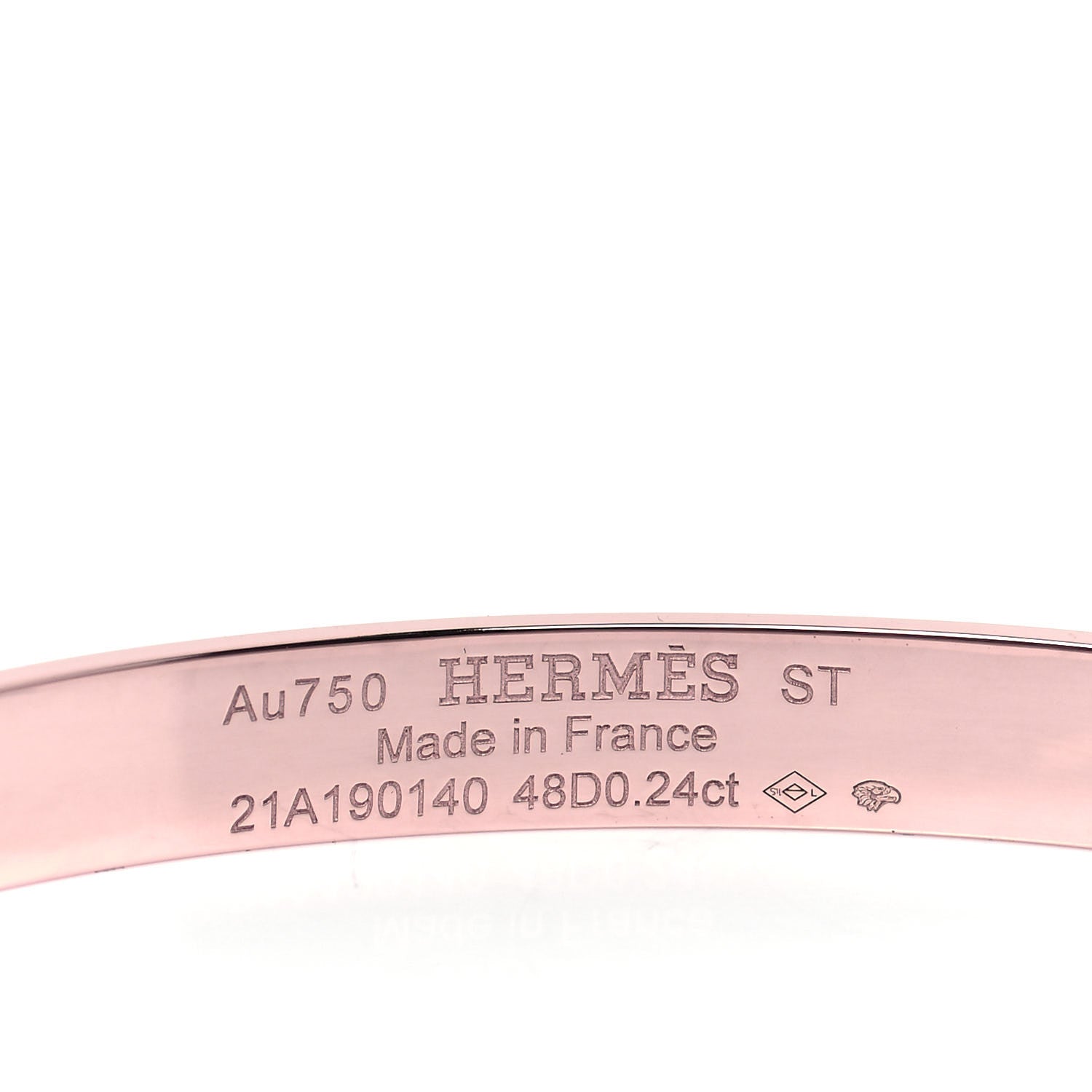 Hermes 18K Rose Gold Diamond PM Collier De Chien Bracelet ST 8 of 10