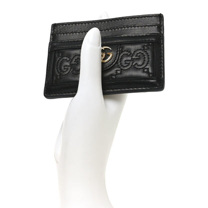 Gucci Calfskin GG Matelasse Card Holder  Black 2 of 7