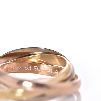 Cartier 18K Pink Yellow White Gold Small Trinity Ring 53 6.25 5 of 8