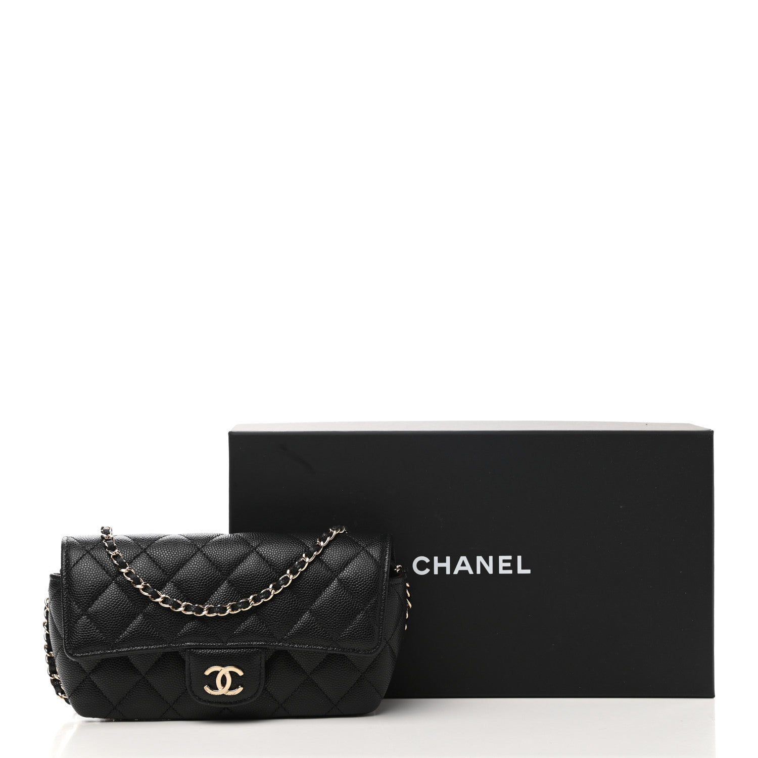 Chanel Caviar Quilted Glasses Case With Chain Black 12 of 12