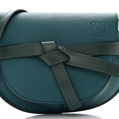Loewe Grained Calfskin Mini Gate Crossbody Bag Petroleum Blue Cypress 8 of 10