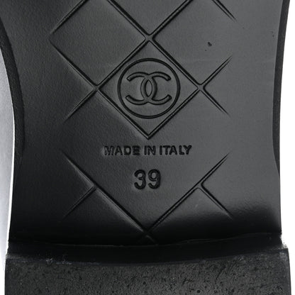 Chanel Lambskin Quilted CC Turnlock Loafers 39 Black 6 of 9