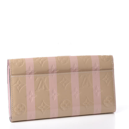 Louis Vuitton Vernis Rayures Sarah Wallet NM Dune 2 of 9