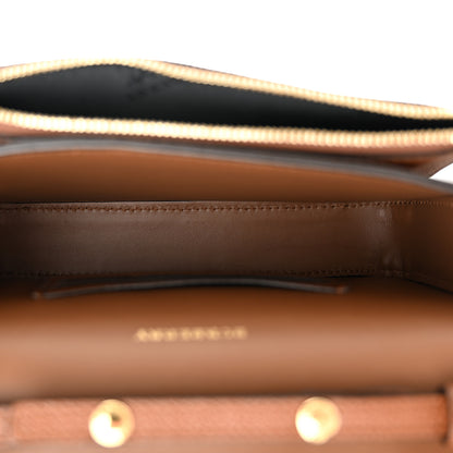 Burberry Calfskin Haymarket Check Hayes Crossbody Bright Toffee 5 of 9