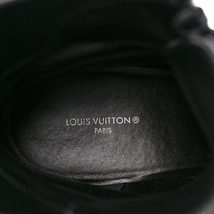 Louis Vuitton Suede Calfskin Monogram Laureate Platform Desert Boots 39.5 Black 7 of 8