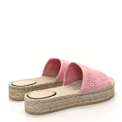 Gucci Canvas Interlocking G Damita Espadrille Sandals 38 Wild Rose 4 of 9