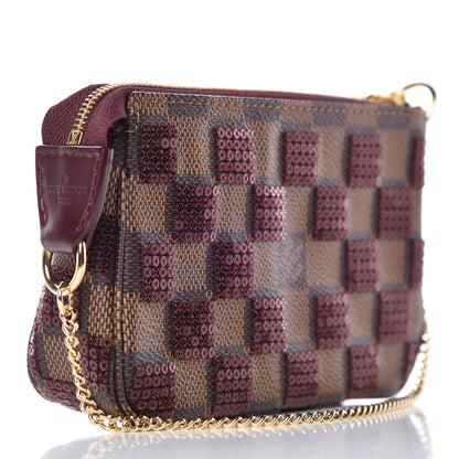 Louis Vuitton Damier Paillettes Mini Pochette Accessories Red 3 of 8