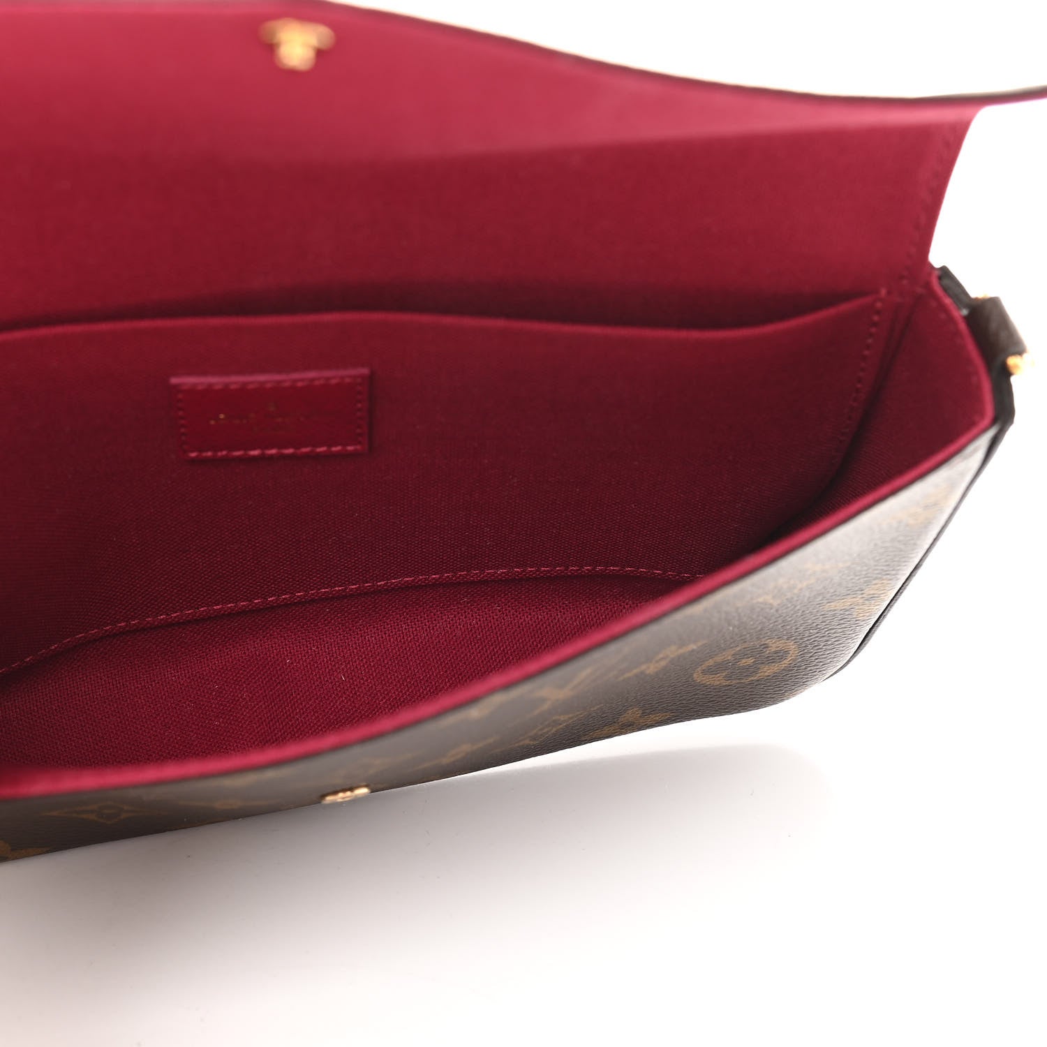 Louis Vuitton Monogram Pochette Felicie Chain Wallet Fuchsia 6 of 11