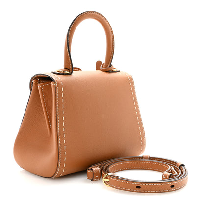 Delvaux Grained Rodeo Calfskin Surpique Mini Brillant Satchel Vegetal Ivory 3 of 11