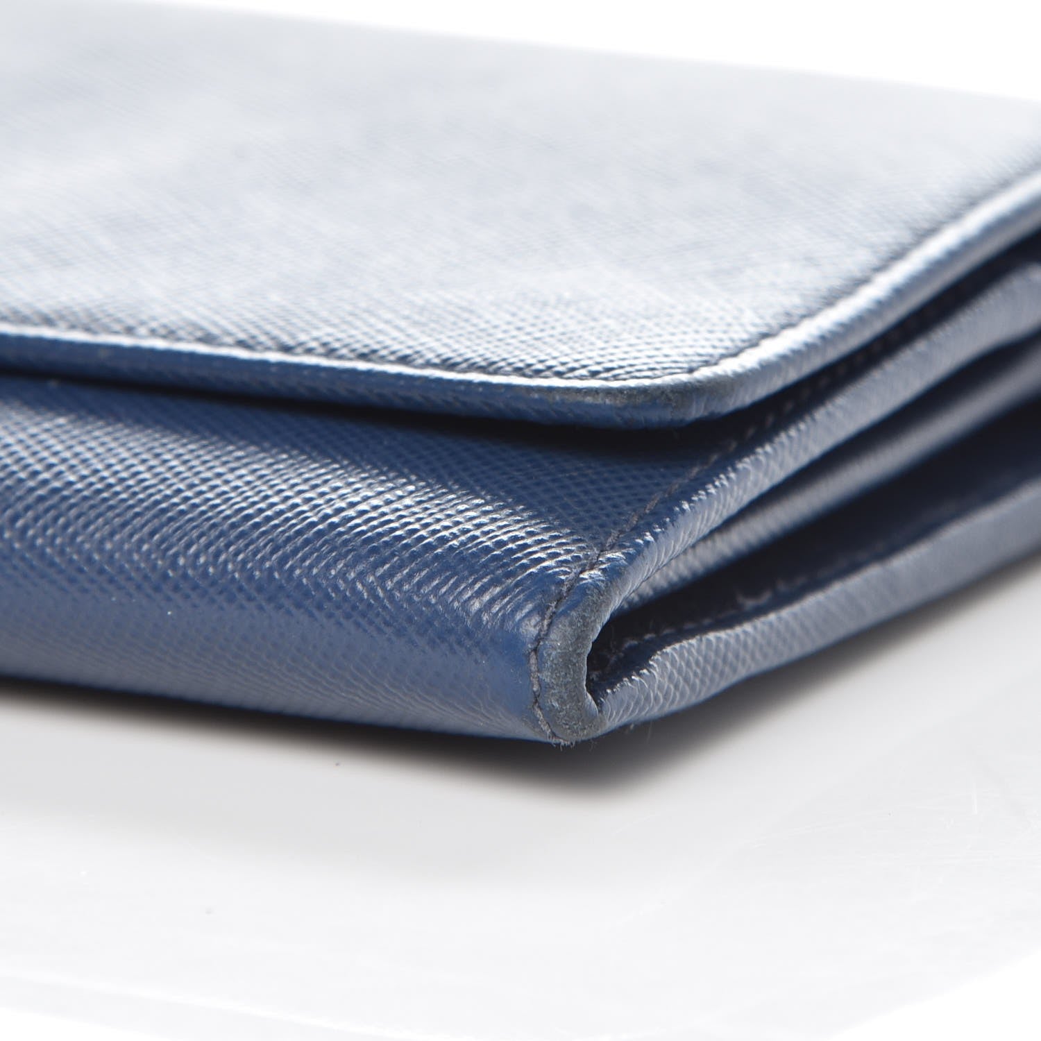 Prada Saffiano Metal Oro Chain Wallet Bleuette 9 of 12