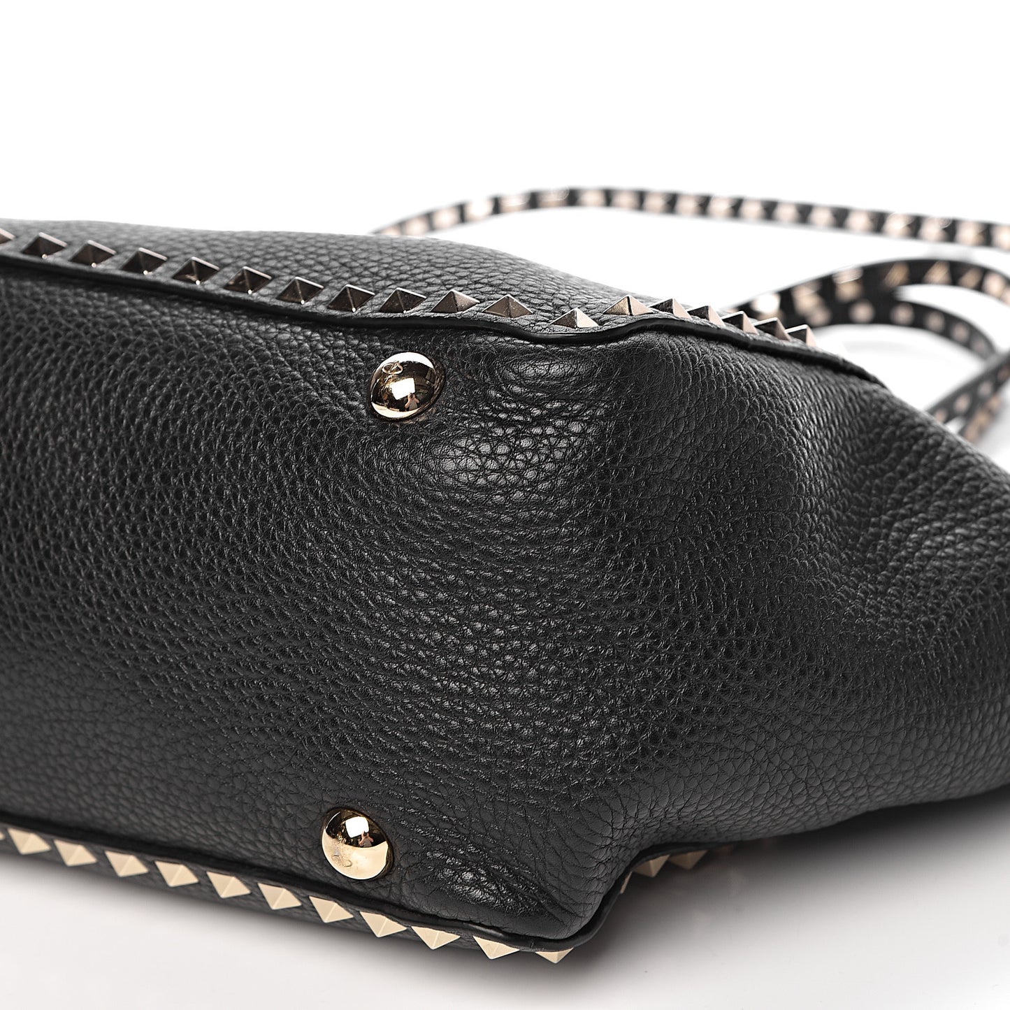 Alce Printed Calfskin Medium Rockstud Tote Black