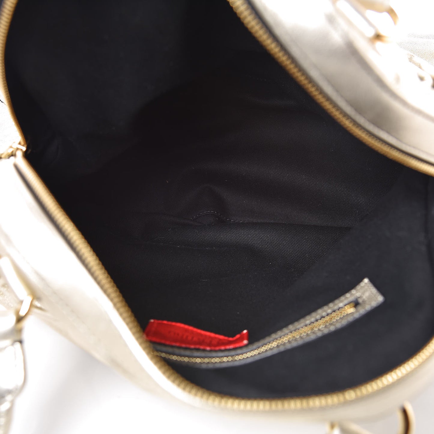 Metallic Grained Calfskin Woven Couture Bag Gold