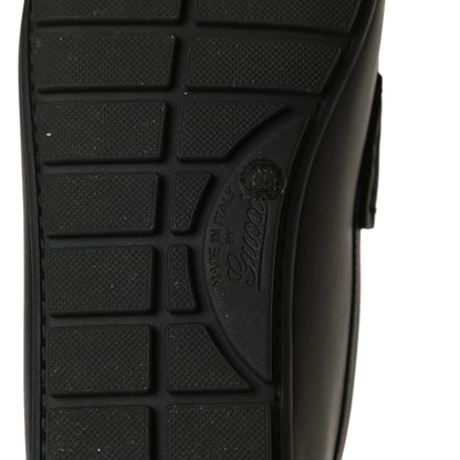 Gucci Calfskin Miro Soft Microguccissima Mens Driver Loafer 6.5 Black 8 of 13
