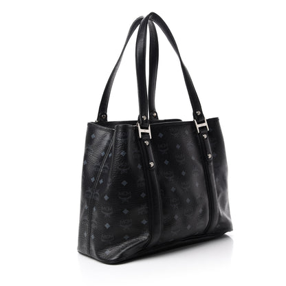 MCM Visetos Shopping Tote Black 3 of 13