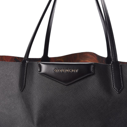 Givenchy Textured Coated Canvas Peacock Print Large Antigona Tote Black 12 of 12