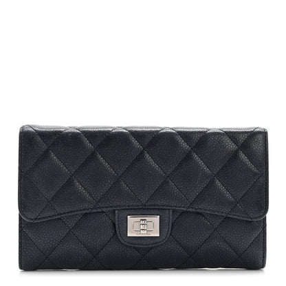 Chanel Caviar Quilted Reissue Long Flap Wallet Navy 1 of 7