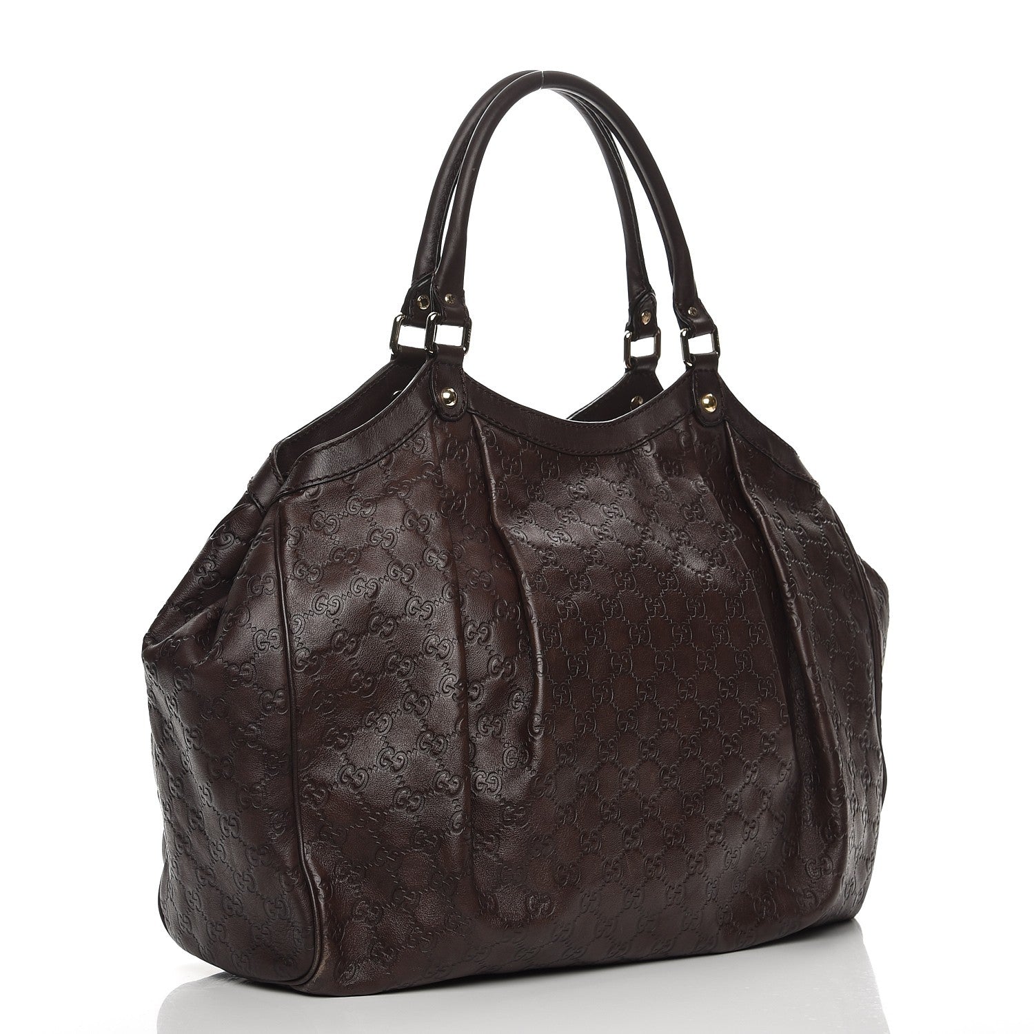 Gucci Guccissima Signature Large Sukey Tote Chocolate 3 of 12
