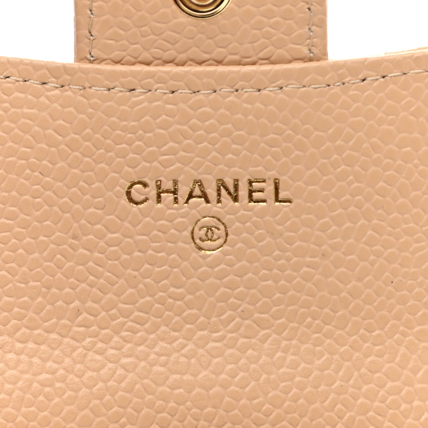 Chanel Caviar Quilted Flap Card Holder Wallet Beige 6 of 8