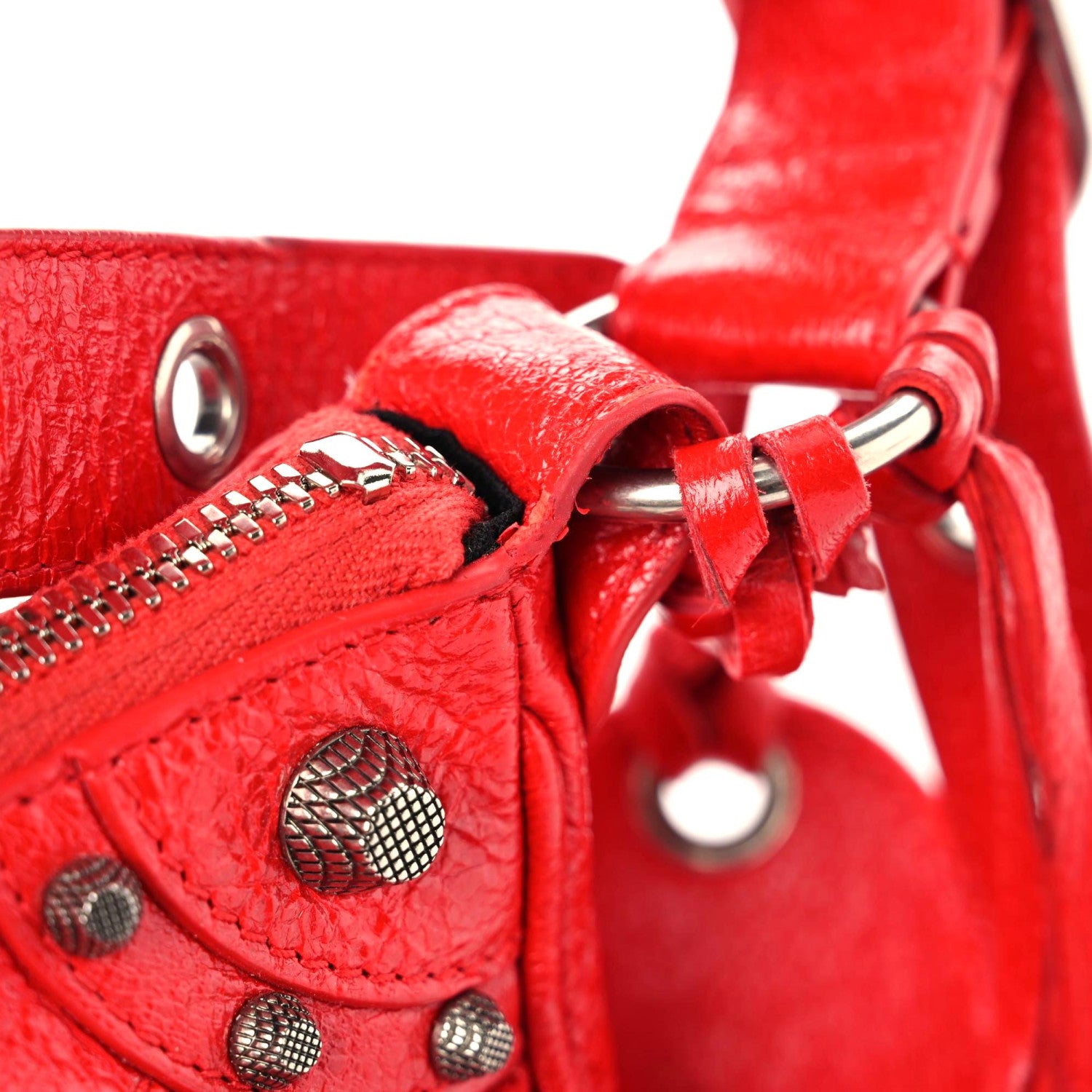 Balenciaga Agneau Arena Le Cagole Shoulder Bag XS Bright Red 12 of 13