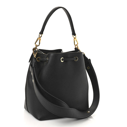 Louis Vuitton Calfskin Lockme Bucket MM Black 3 of 8