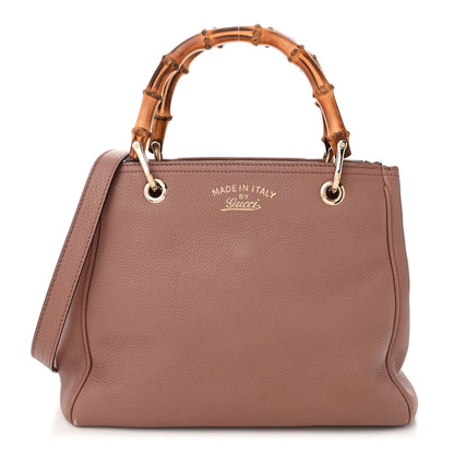 Gucci Calfskin Small Bamboo Shopper Tote Camelia 1 of 12