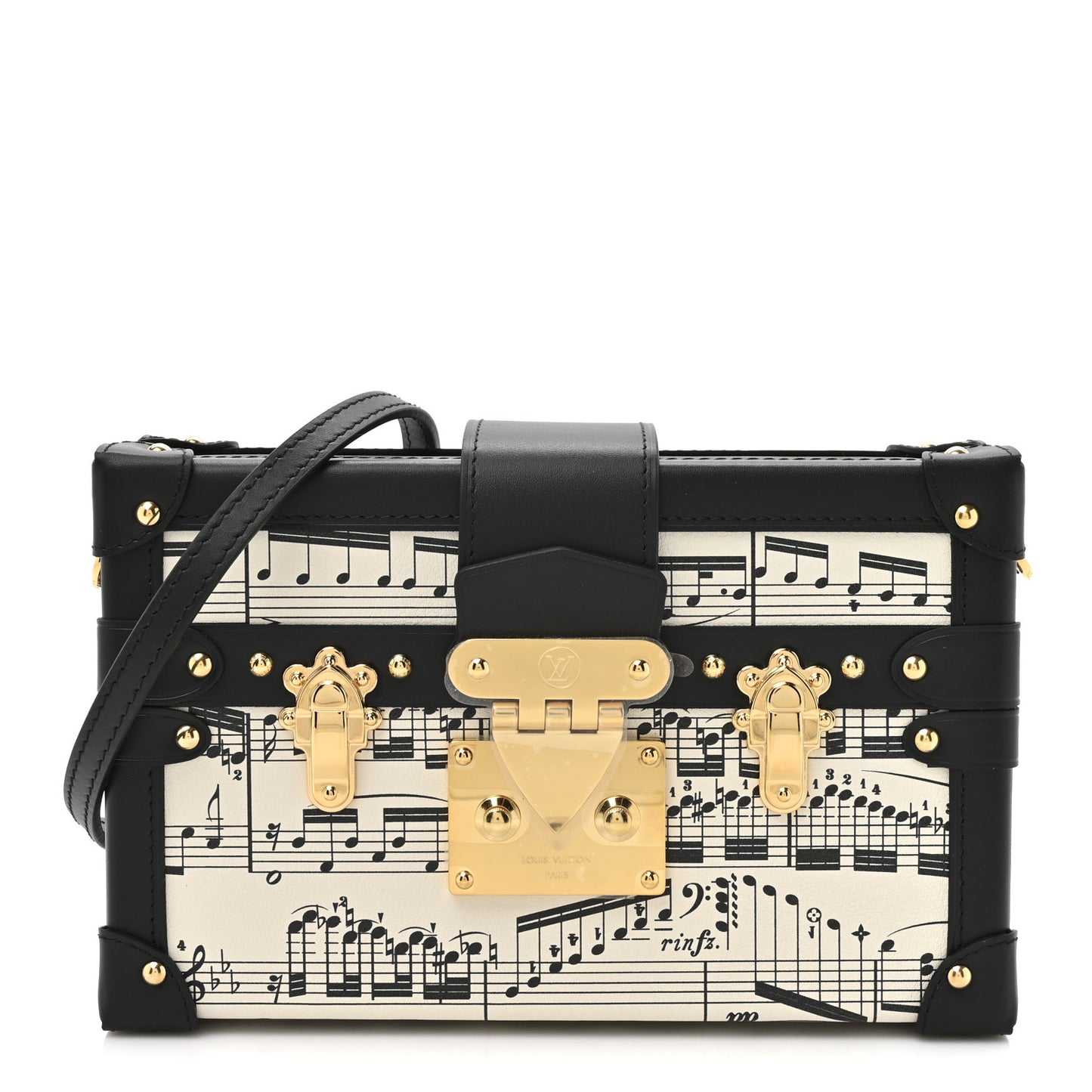 Calfskin LV Symphony Petite Malle White Black