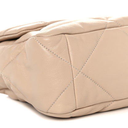 Chanel Lambskin Quilted Large Chanel 19 Flap Beige 7 of 8