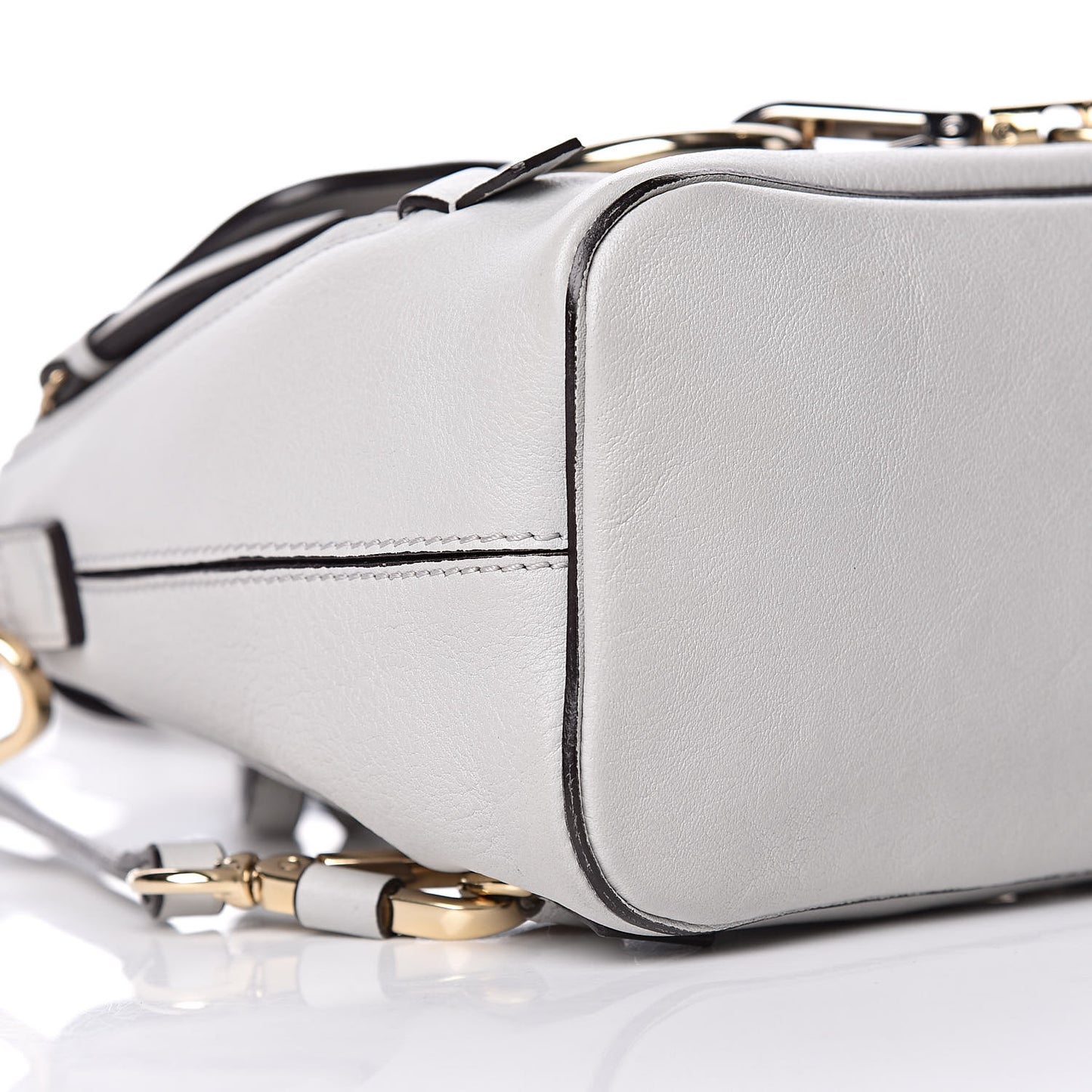 Suede Calfskin Mini Faye Backpack Airy Grey
