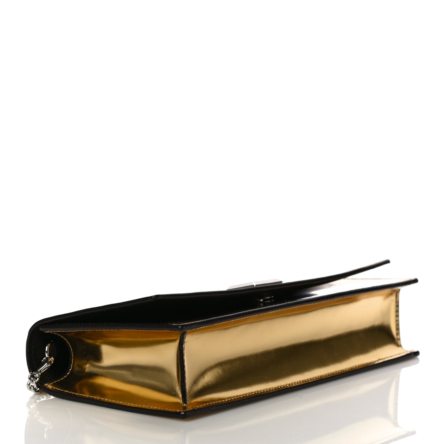 Jimmy Choo Patent Lilia Clutch Bag Gold 3 of 21