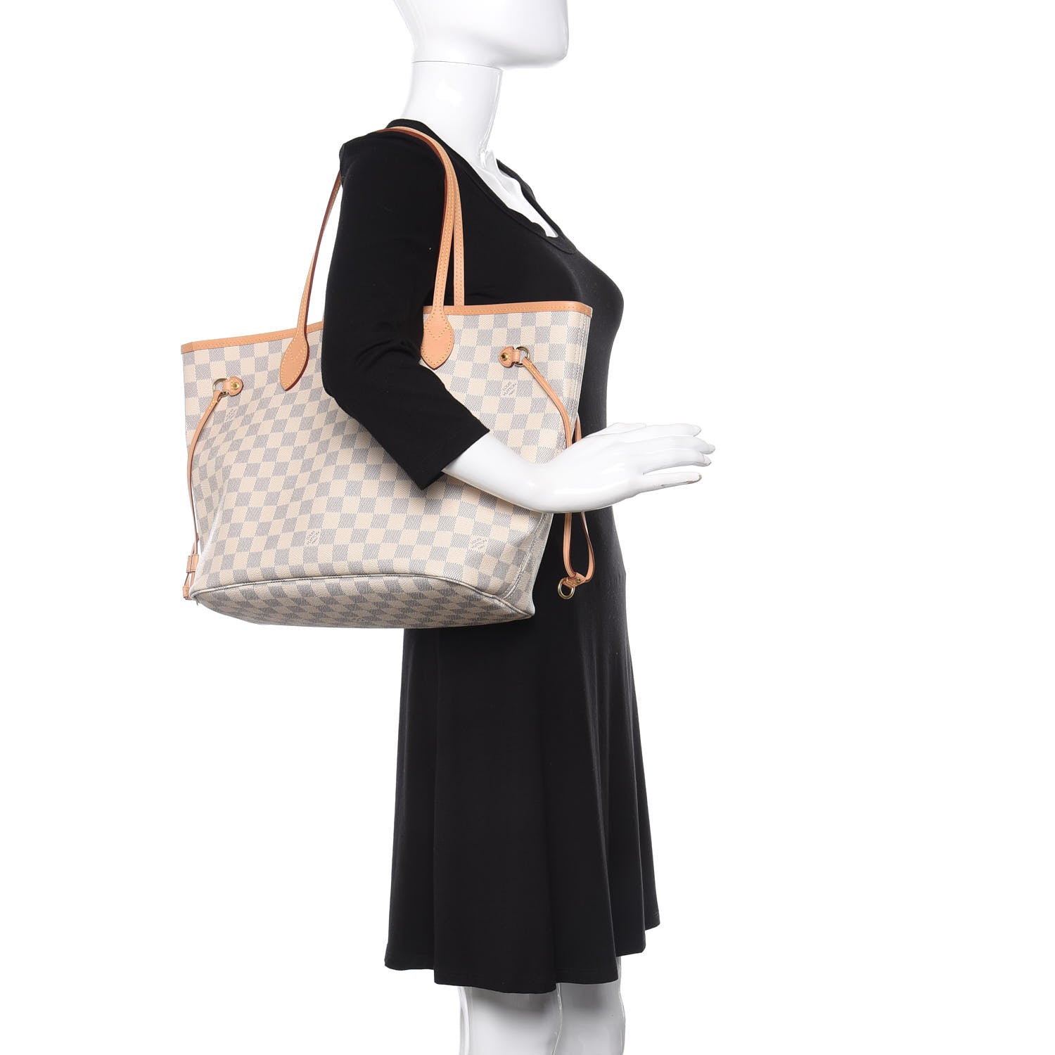 Louis Vuitton Damier Azur Neo Neverfull MM Rose Ballerine 2 of 10