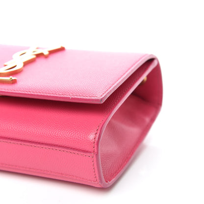 Saint Laurent Grain De Poudre Small Monogram Kate Satchel Bubblegum 12 of 13