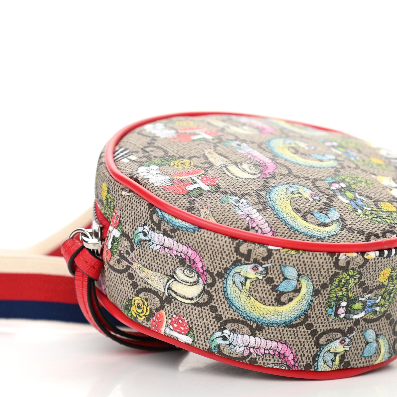 Gucci GG Supreme Monogram Web Childrens Print Round Belt Bag Multicolor 9 of 10