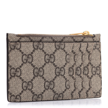 Gucci X BALENCIAGA GG Supreme Monogram Zip Card Case Beige Ebony 3 of 7