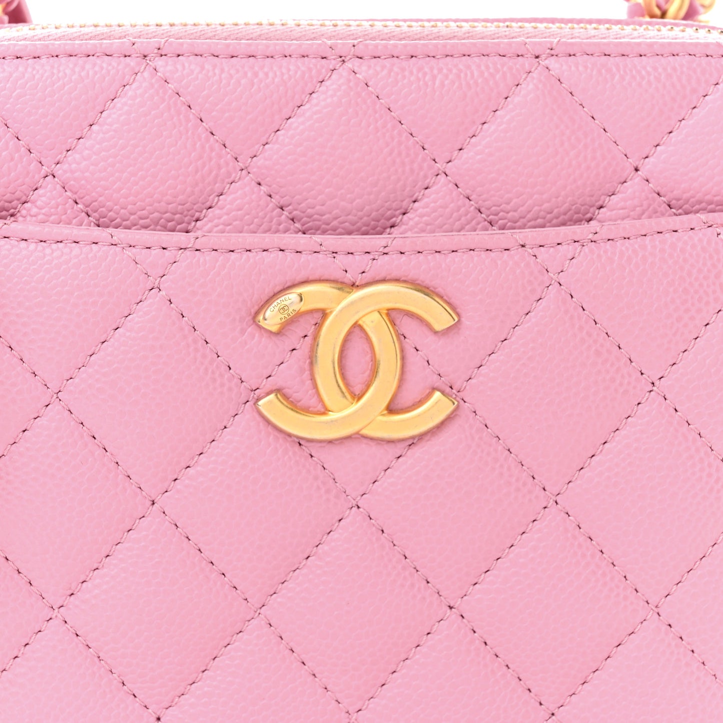 Caviar Quilted Pick Me Up Small Vanity Case Light Pink
