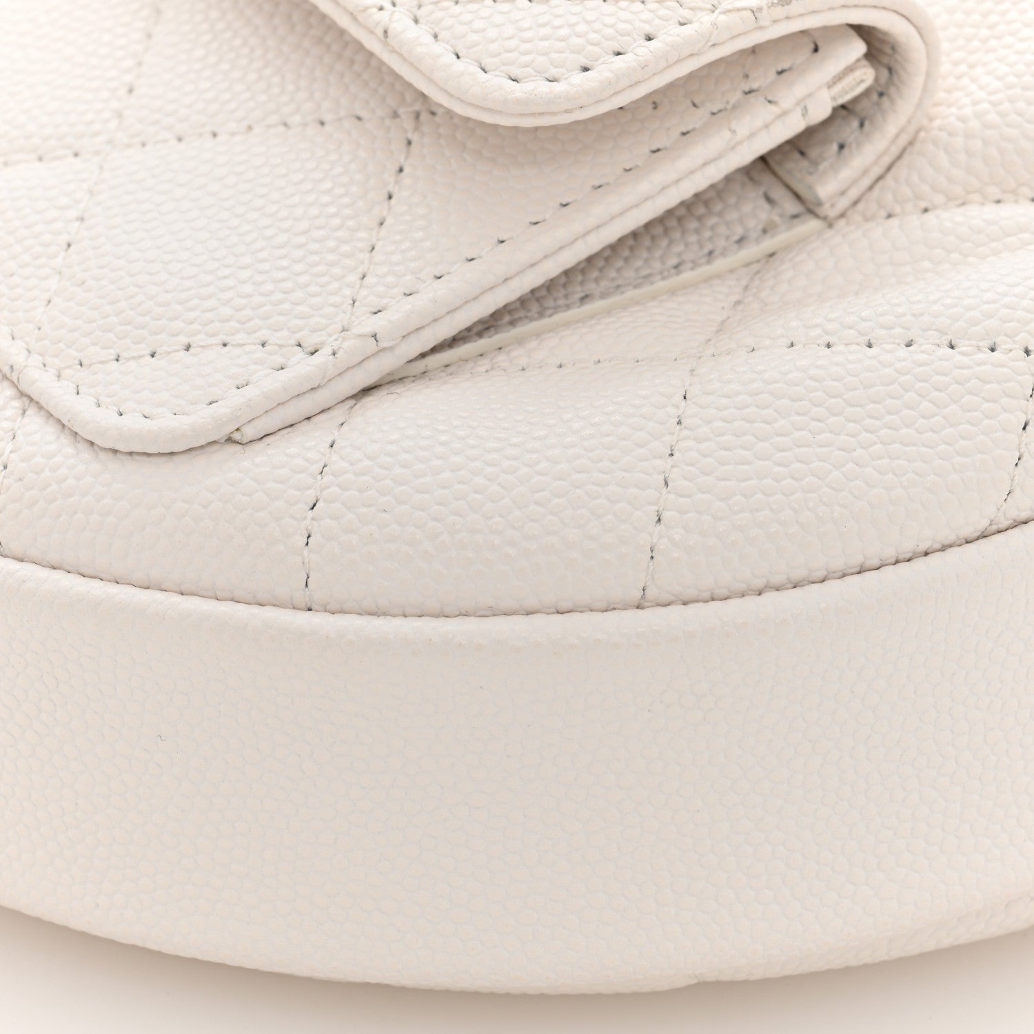 Chanel Caviar Quilted Polly Pocket Pouch Hobo White 10 of 10