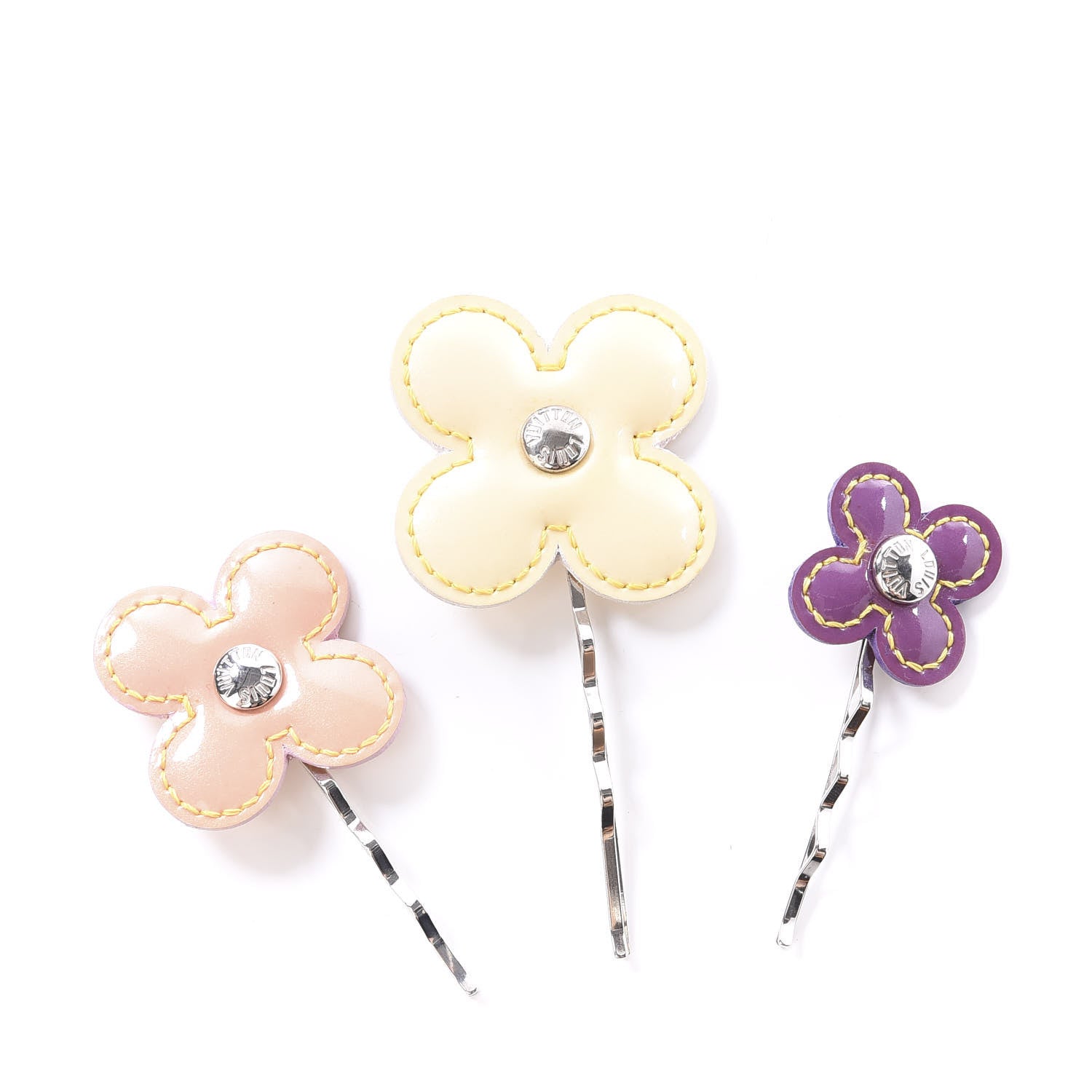 Louis Vuitton Vernis Fleur Hair Pin Barettes 4 of 5