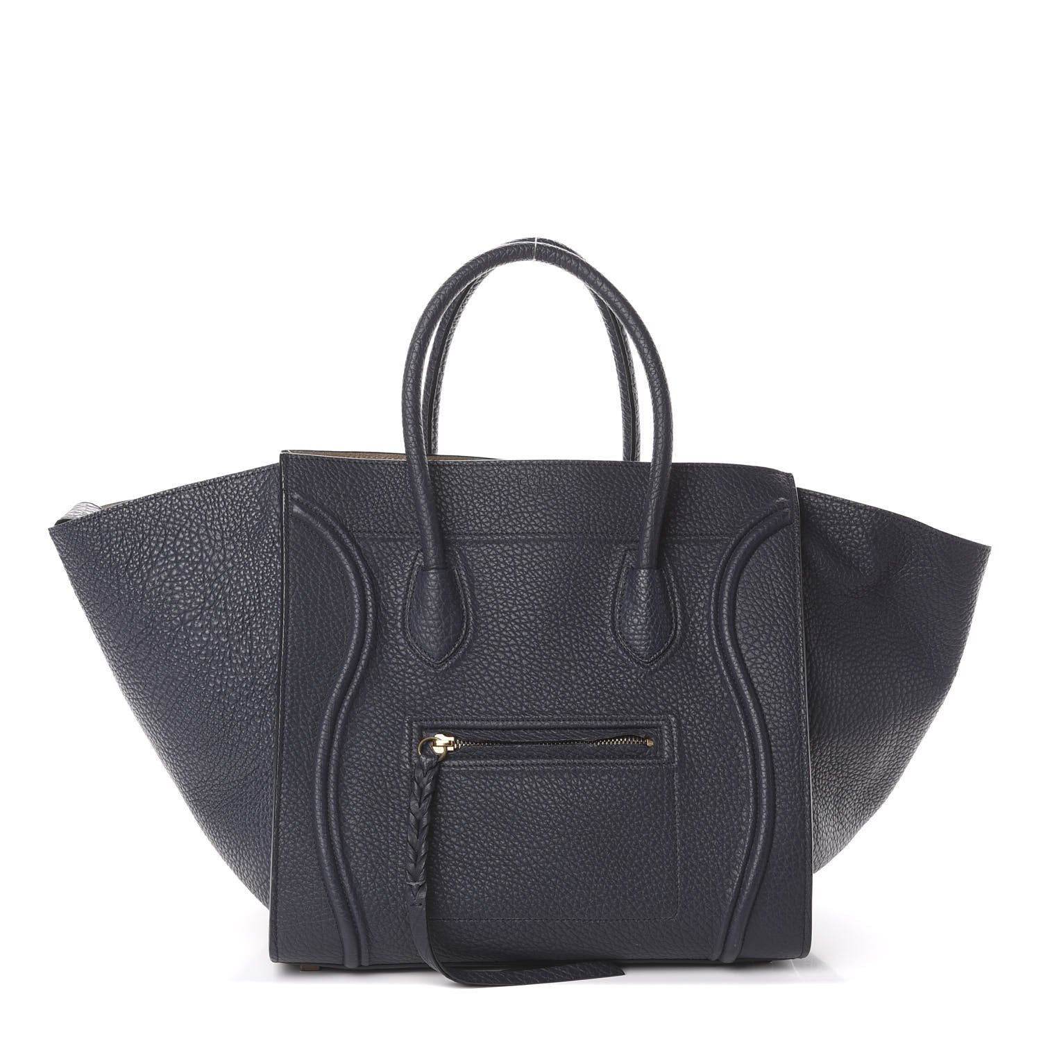 Celine Bullhide Calfskin Medium Phantom Luggage Navy Blue 1 of 8