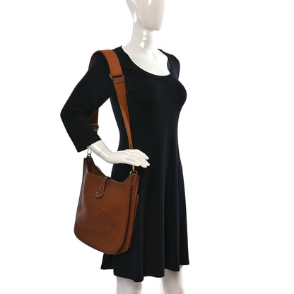 Hermes Taurillon Clemence Evelyne III PM Gold 2 of 8