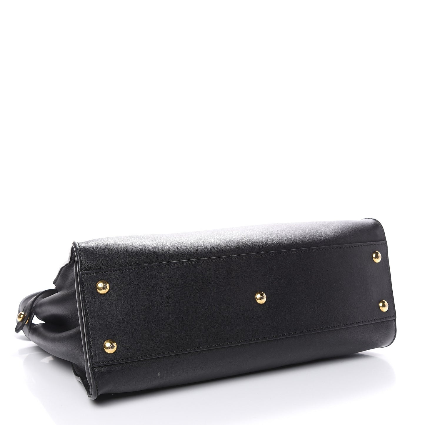 Vitello Seta Shiny Nappa Medium Peekaboo Iconic Satchel Black